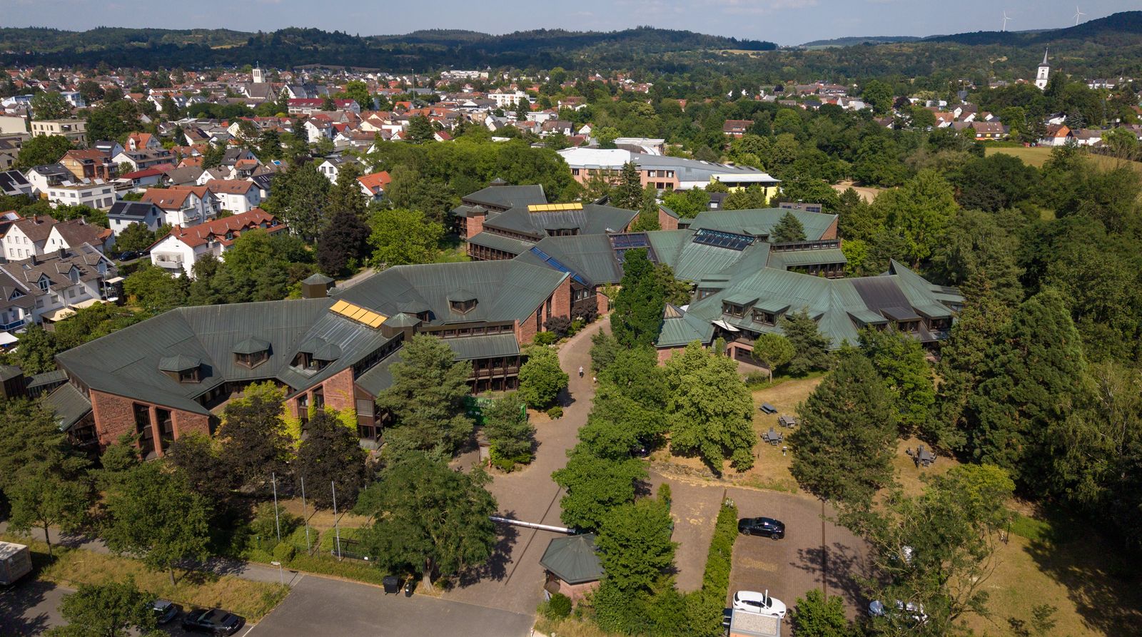 Luftaufnahme des The Valley Business Campus in Darmstadt